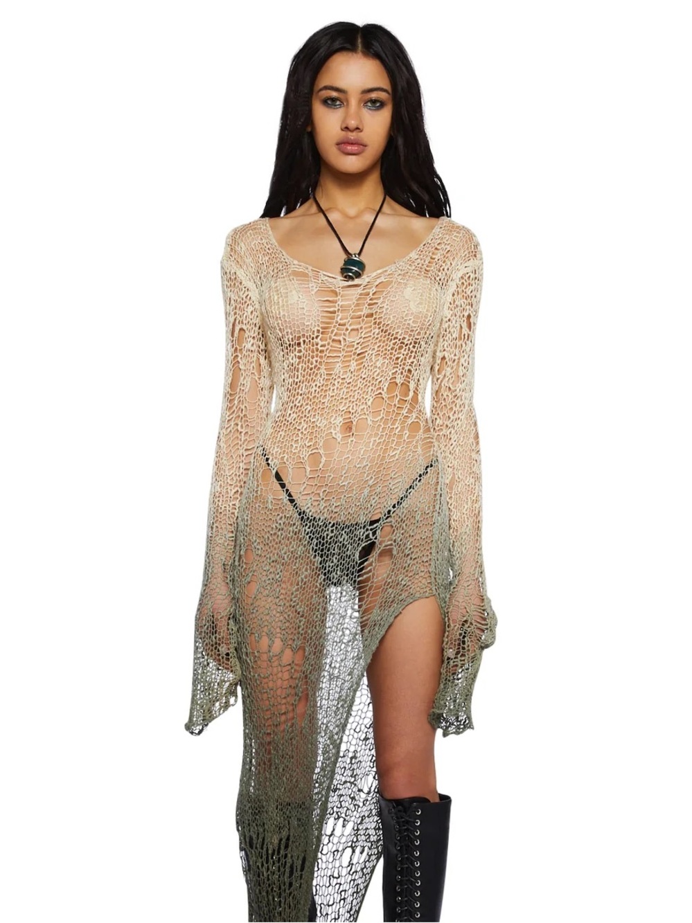 A Lifetime With You Longline Sweater - Current Mood - Light Green